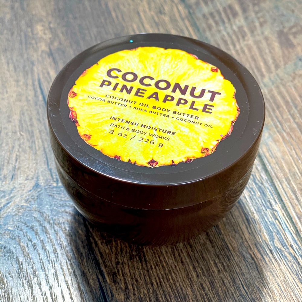 Bath and Body Works pineapple coconut body butter!